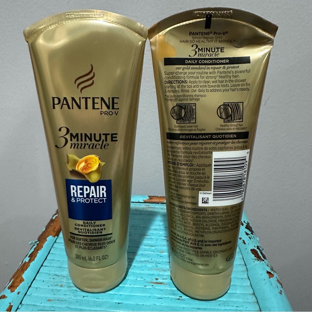 NEW TWO Pantene Pro-V 3 Minute Miracle Repair & Protect Daily Conditioner 6 OZ